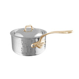 Mauviel M'ELITE B Hammered 5-Ply 3-Piece Cookware Set With Brass Handles