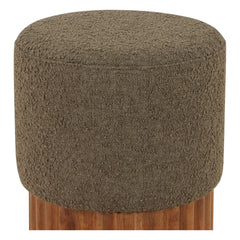 Veranda Boucle Fabric Ottoman / Stool