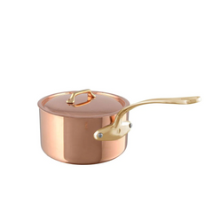 Mauviel M'Heritage 200 B 8-Piece Copper Cookware Set With Brass Handles