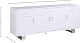 Excel Contemporary Sideboard Buffet with Spacious Drawers, Elegant Gold Accents, and Durable Design