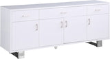 Excel Contemporary Sideboard Buffet with Spacious Drawers, Elegant Gold Accents, and Durable Design