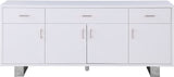 Excel Contemporary Sideboard Buffet with Spacious Drawers, Elegant Gold Accents, and Durable Design