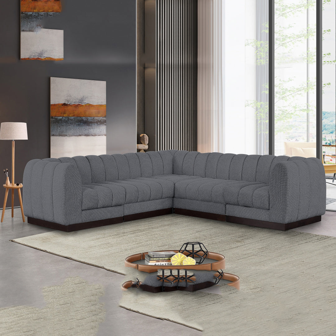 Quinn Chenille Fabric Sectional