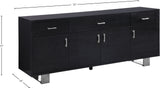 Excel Contemporary Sideboard Buffet with Spacious Drawers for Modern Dining Room Organization