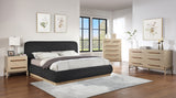 Kaya Contemporary Chest - Stylish Oak Veneer Design with Vegan Leather Handles and Solid Wood Legs