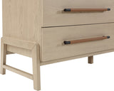 Kaya Contemporary Dresser - Stylish Oak Veneer Furniture with Vegan Leather Accents and Solid Legs