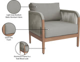 Maui Outdoor Patio Chair - Elegant Water-Resistant Design with Quick-Dry Foam for Ultimate Comfort