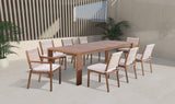 Maui Outdoor Patio Dining Side Chair Set - Elegant Aluminum Frame with Quick-Dry Foam Cushions