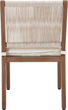 Maui Outdoor Patio Dining Side Chair Set - Elegant Aluminum Frame with Quick-Dry Foam Cushions