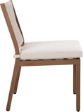 Maui Outdoor Patio Dining Side Chair Set - Elegant Aluminum Frame with Quick-Dry Foam Cushions