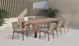 Maui Outdoor Patio Dining Side Chair Set - Elegant Aluminum Frame with Quick-Dry Foam Cushions