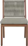 Maui Outdoor Patio Dining Side Chair Set - Elegant Aluminum Frame with Quick-Dry Foam Cushions