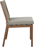 Maui Outdoor Patio Dining Side Chair Set - Elegant Aluminum Frame with Quick-Dry Foam Cushions