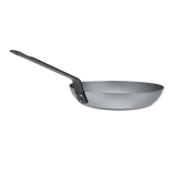 Mauviel M'STEEL Black Carbon Steel Round Frying Pan With Iron Handle, 7.9-In