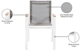 Nizuc Contemporary Outdoor Patio Dining Arm Chair Set of 2 with Durable Waterproof Mesh Fabric