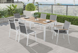 Nizuc Contemporary Outdoor Patio Dining Arm Chair Set of 2 with Durable Waterproof Mesh Fabric