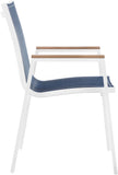 Nizuc Contemporary Outdoor Patio Dining Arm Chair Set of 2 with Durable Waterproof Mesh Fabric