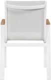 Nizuc Contemporary Outdoor Patio Dining Arm Chair Set of 2 with Durable Waterproof Mesh Fabric