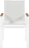 Nizuc Contemporary Outdoor Patio Dining Arm Chair Set of 2 with Durable Waterproof Mesh Fabric