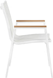Nizuc Contemporary Outdoor Patio Dining Arm Chair Set of 2 with Durable Waterproof Mesh Fabric