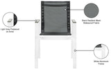 Nizuc Contemporary Outdoor Patio Dining Arm Chair Set of 2 with Durable Waterproof Mesh Fabric