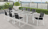 Nizuc Contemporary Outdoor Patio Dining Arm Chair Set of 2 with Durable Waterproof Mesh Fabric