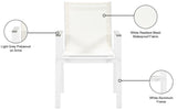 Nizuc Contemporary Outdoor Patio Dining Arm Chair Set of 2 with Durable Waterproof Mesh Fabric