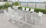 Nizuc Contemporary Outdoor Patio Dining Arm Chair Set of 2 with Durable Waterproof Mesh Fabric