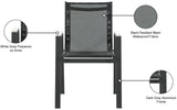 Nizuc Contemporary Outdoor Patio Dining Arm Chair Set of 2 with Durable Waterproof Mesh Fabric