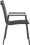 Nizuc Contemporary Outdoor Patio Dining Arm Chair Set of 2 with Durable Waterproof Mesh Fabric