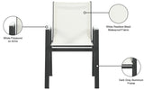 Nizuc Contemporary Outdoor Patio Dining Arm Chair Set of 2 with Durable Waterproof Mesh Fabric