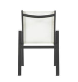 Nizuc Contemporary Outdoor Patio Dining Arm Chair Set of 2 with Durable Waterproof Mesh Fabric
