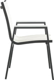 Nizuc Contemporary Outdoor Patio Dining Arm Chair Set of 2 with Durable Waterproof Mesh Fabric