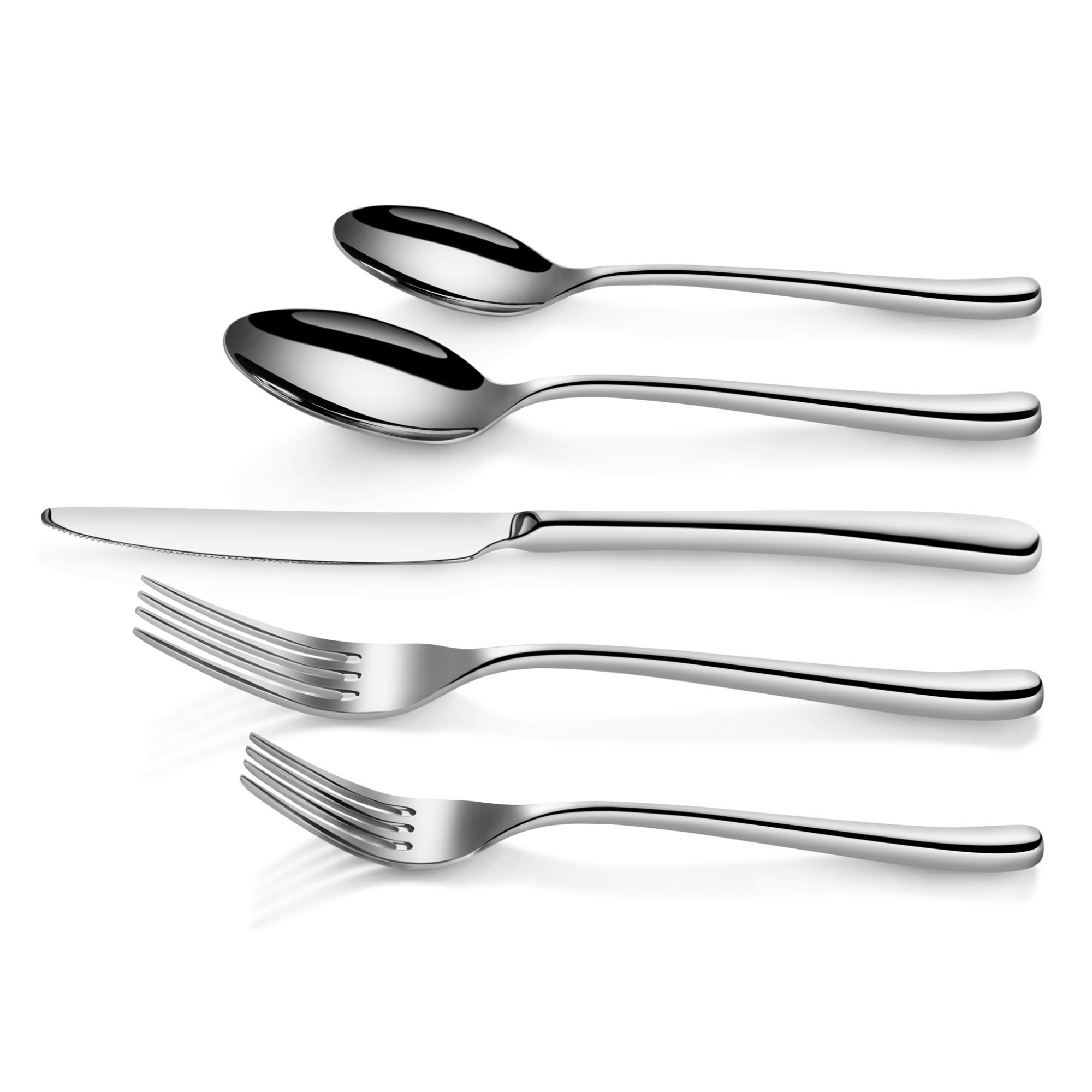 Rain II Series 103-Piece Forged Flatware Set, Stainless Steel 18/10, 1027037