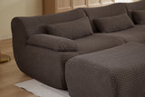 FLOVEX 141" 4-Seater Sofa with 2 Ottomans