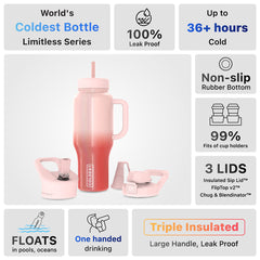 Limitless Water Bottle Belatrix Pink