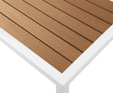Nizuc Contemporary Outdoor Patio Coffee Table with Durable Aluminum Frame for Stylish Relaxation