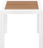Nizuc Contemporary Outdoor Patio End Table with Durable Aluminum Frame for Stylish Relaxation