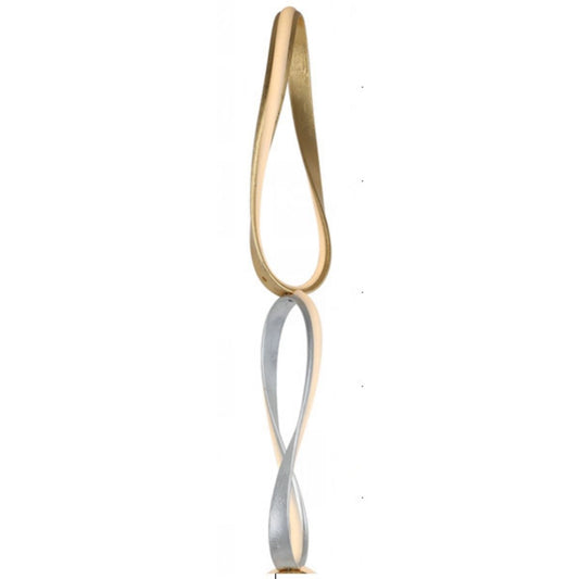 Prague Small Vertical Chandelier - Gold & Chrome