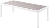 Nizuc Contemporary Outdoor Patio Coffee Table with Durable Aluminum Frame for Stylish Relaxation