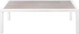 Nizuc Contemporary Outdoor Patio Coffee Table with Durable Aluminum Frame for Stylish Relaxation
