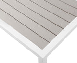 Nizuc Contemporary Outdoor Patio Coffee Table with Durable Aluminum Frame for Stylish Relaxation