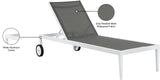 Nizuc Adjustable Sun Chaise Lounge Chair - Contemporary Outdoor Patio Aluminum Frame for Relaxation