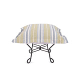 Indoor/Outdoor Puff Scroll Ottoman Dune Moss