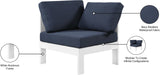 Nizuc Contemporary Outdoor Corner Chair with Waterproof Fabric and Sturdy Aluminum Frame Design