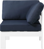 Nizuc Contemporary Outdoor Corner Chair with Waterproof Fabric and Sturdy Aluminum Frame Design