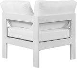 Nizuc Contemporary Outdoor Corner Chair with Waterproof Fabric and Sturdy Aluminum Frame Design