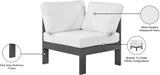 Nizuc Contemporary Outdoor Corner Chair with Waterproof Fabric and Sturdy Aluminum Frame Design