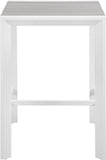 Nizuc Contemporary Outdoor Aluminum Square Bar Table with Sleek Design for Stylish Entertaining