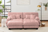 CLOUDIES 94" Loveseat with 2 Ottomans